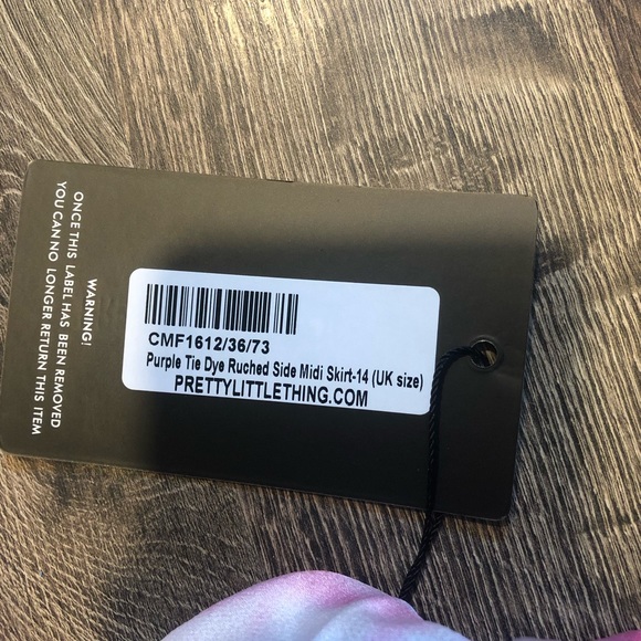 Purple Tie Dye Ruched Midi Skirt from PLT - Picture 2 of 3